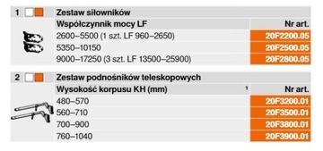 Комплект подъемника BLUM Aventos HF 20F2500+ 20F3900