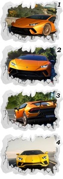 3D авто наклейки на стену Lamborghini 100x70