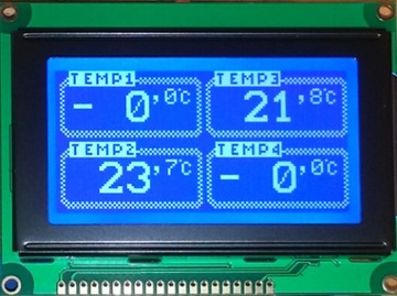 ART New LCD 128x64-A/D с подсветкой Светодиод (белый/синий)