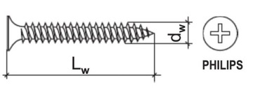 Wkręty czarne do gips metal 3,5x25mm 1kg