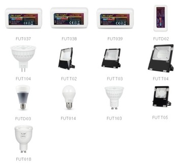 Пульт дистанционного управления 4 зоны RGB CCT RGBW MiLight FUT092 Touch