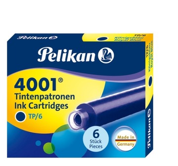 КАРТРИДЖИ ДЛЯ КОРОТКИХ РУЧОК PELIKAN 6 ШТ. СИНИЙ