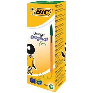 РУЧКА BIC ORANGE FINE GREEN BIC РУЧКА 20 шт.