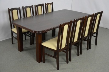 Деревянный комплект SOLID TABLE до 3м и 8 СТУЛЬЕВ