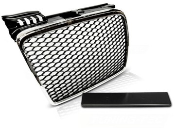 Решётка радиатора решётка audi a4 b7 rs-type 04-08r chrom-black фото №1