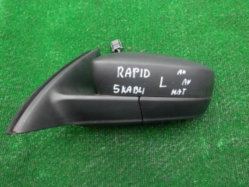 зеркало SKODA RAPID 5JA левое 5 провода черные
