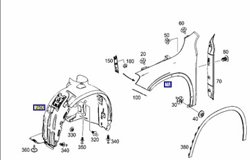 Mercedes - benz original a1568800118 front left wing, фото