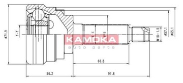 Kamoka 7052 набор шруса, вал карданный, фото