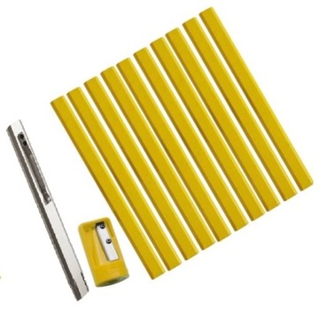 Pencil carpentry table 10 pcs+ fasteners+ sharpener, фото