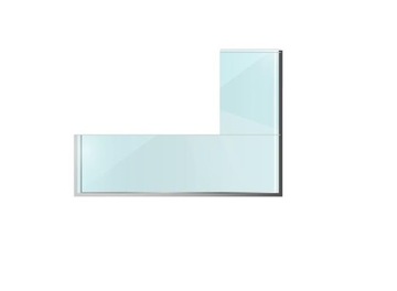 Fasteners glass in front of fireplace side window right, фото