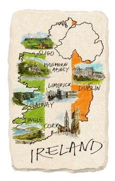 Магнит холодильник камень сувенир ирландия ireland 59, фото