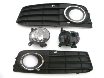 Противотуманная фара+ решетка audi a4 (b8) 2007-2011, фото