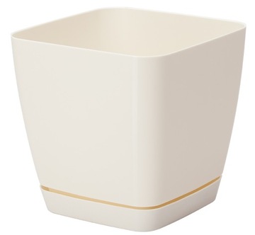 Flowerpot form - plastic 24, 5 centimeters x 25 x 24, 5 centimeters plastic shades of brown 1 bezu, фото