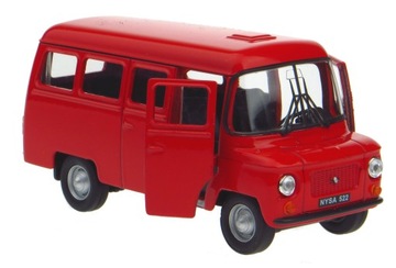 Nysa 522 model metallic welly 1: 34 red new, фото