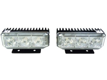 Set 2 x lantern 3 led backlight capacities 11 centimeters aluminum flashing 12v 24v orange, фото
