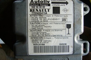 8138/ 36 блок управления подушками безопасности renault megane scenic 1, фото