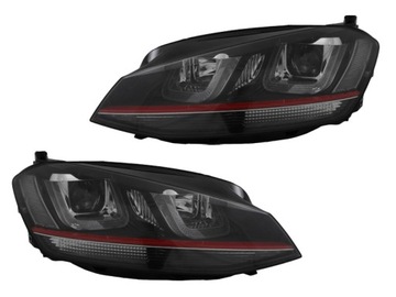 Headlight day led backlight drl xenon vw golf 7 vii 5g0 gti, фото