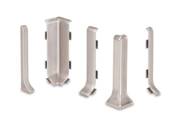 Connector, inner corner, inner corner external, left end, left end right cezar pvc 5 x 80 dl. 2cm silvery, фото