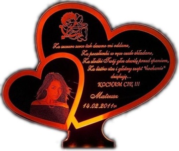 St. valentine's day backlit figurines з photo heart, фото