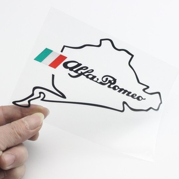 Alfa romeo nurburgring наклейка на кузові чорна, фото