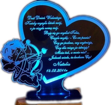 St. valentine's day backlit figurines з amorkiem, фото