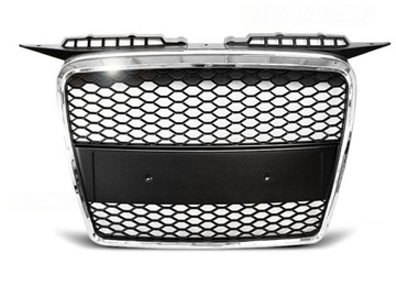 Решетка audi a3 8p 05-2008 год rs-type хром black черный, фото