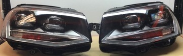 Vw t6 7e1 фонаря перед full led адаптеры установка з t5 h4 h7 на t6 full led, фото