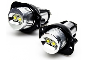 Лампочки кольца angel глазки маркер маркеры led подсветка 12w bmw 3 e90 e91 canbus 2шт, фото