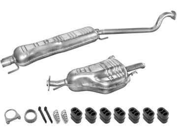 Opel astra 2 g/ 1.6 hatchback (year 1998-2003) two mufflers+ set, фото