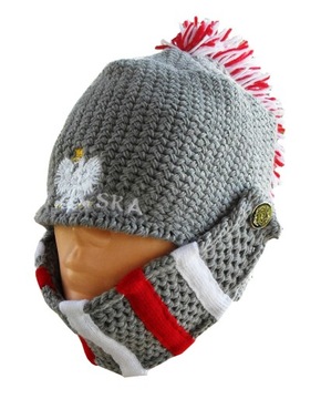 Winter hat zimowka poland with pompom irokezem helmet+ visor design p04, фото