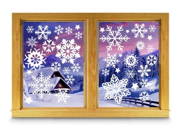 Good condition white snowflakes self-adhesive+!, фото