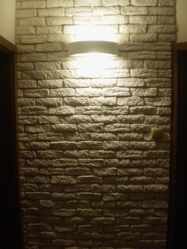 Imitation old white brick tiles wall, фото