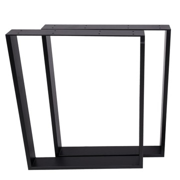 Legs metallic for tables industrial black 60x71cm, фото