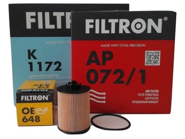Opel corsa d 1.0 1.2 1.4 set 3 filters filtron 648, фото