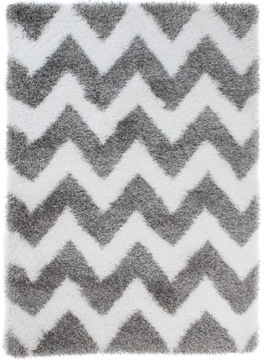 Carpet shaggy polyester 5cm 200x300 zigzag gray, фото