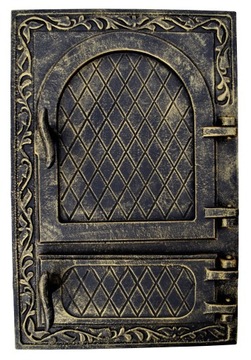 Door to vegetables slab bread cast iron, фото