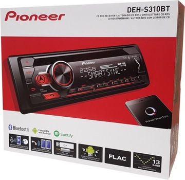 Pioneer deh-s310bt автомагнитола автомобильное bt mp3 usb, фото