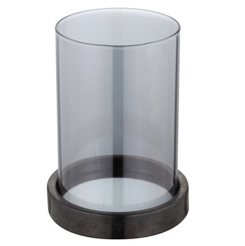 Candlestick glass lantern glass anthracite o12x17 centimeters, фото