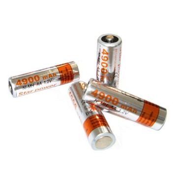 Аккумуляторы AA R6 4900mah Ni-Mh батареи 4шт. футляр