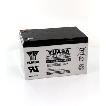 Аккумулятор Yuasa REC14-12 12V 14AH AGM Deep Cycle 700 циклов ! тяга