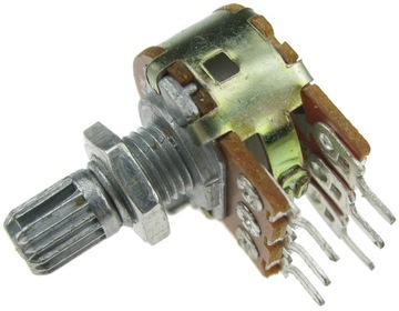 # Линейный потенциометр двойной B 2x50k / 0242