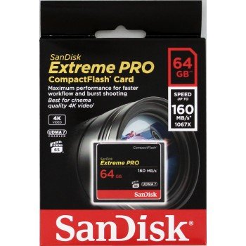 SanDisk CF EXTREME PRO 64 ГБ 160 МБ/с.