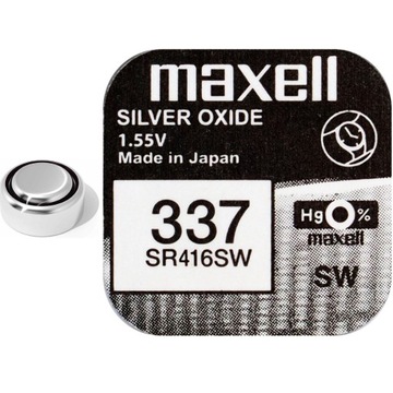 Maxell sr416 337 Срібна кнопка батареї 1 шт.
