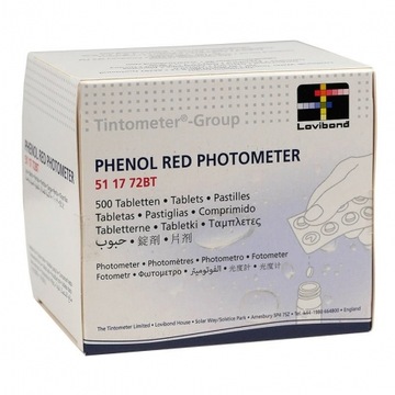 Таблетки для фотометра PHENOL RED измерение pH 500 шт