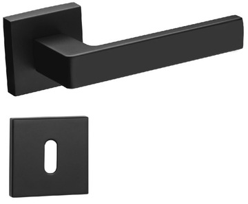дверная ручка Cube SLIM черный цвет + розетки WK