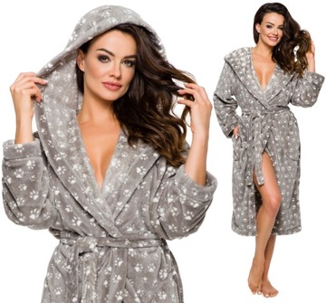 ЛАПКИ ДОВГИЙ ПУХОВИЙ ЖІНОЧИЙ ХАЛАТ ПОДОМКА XXXL