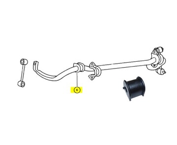 GUMMI STABILISATORBUCHSE GUMMI STAB VORNE JEEP WRANGLER 87-95 YJ