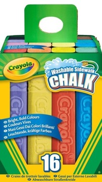 Моющиеся тротуарные мелки, 16 цветов Crayola.