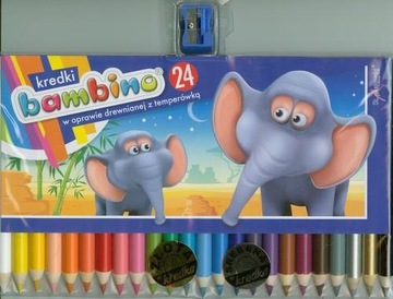 Карандашные мелки Bambino Jumbo, 24 цвета + точилка.