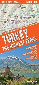 Turcja. Najwyższe szczyty (Turkey. The Hightst Peaks); laminowana mapa trek